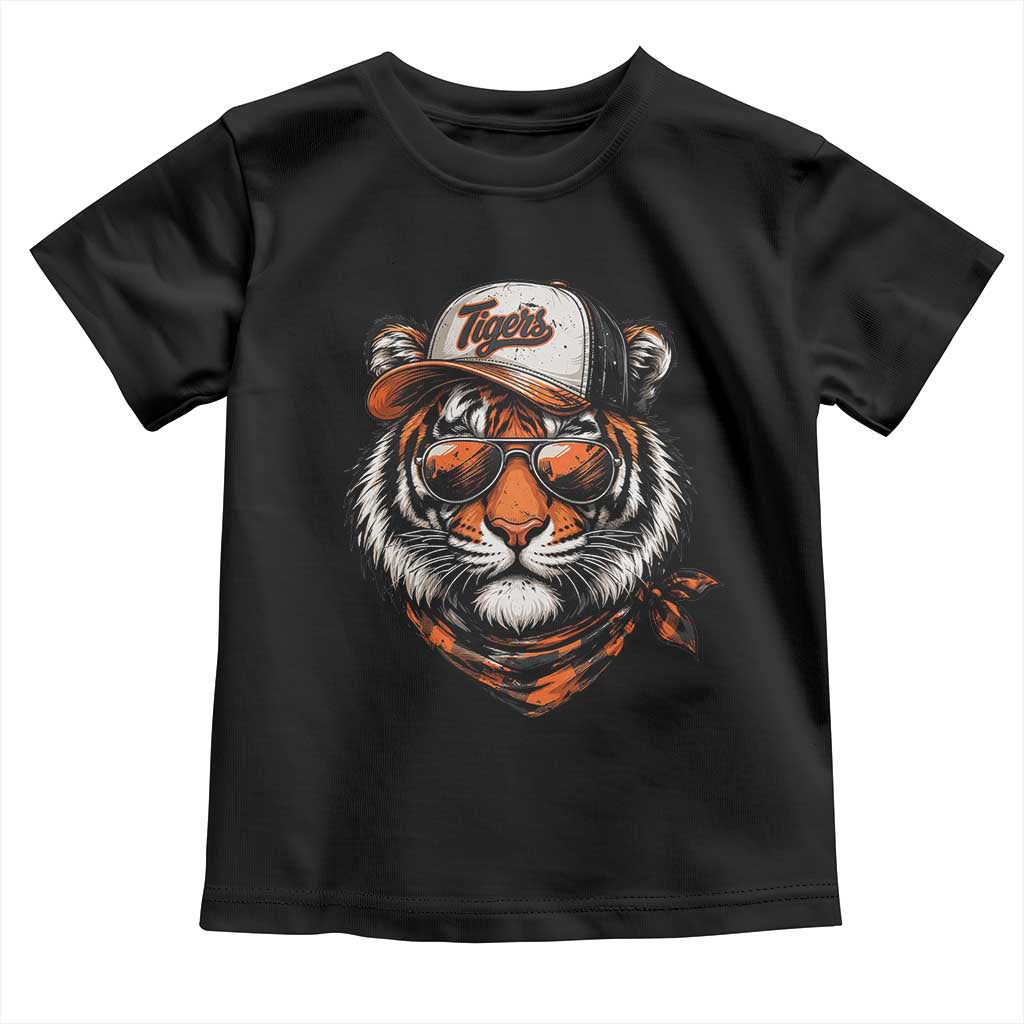Tiger Mascot Toddler T Shirt Vintage Sports Name TS10 Black Print Your Wear