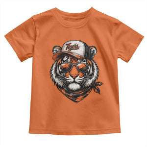 Tiger Mascot Toddler T Shirt Vintage Sports Name TS10 Orange Print Your Wear