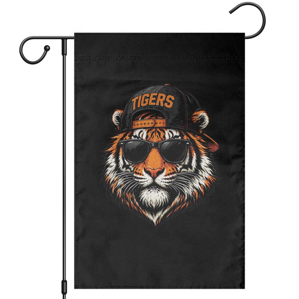 Tiger Mascot Garden Flag Vintage Sports Name Baseball Cap Sunglasses TS10 Black Print Your Wear
