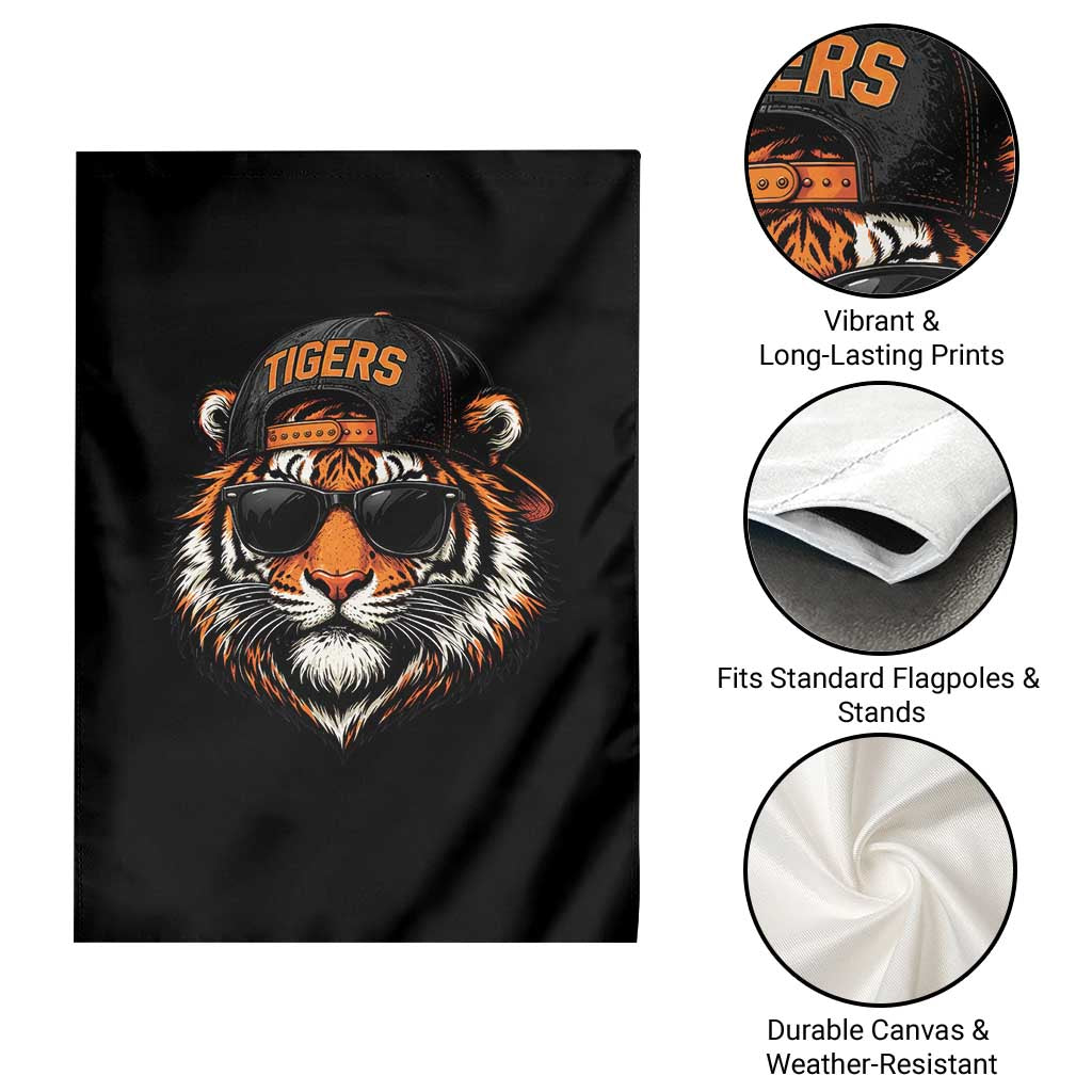 Tiger Mascot Garden Flag Vintage Sports Name Baseball Cap Sunglasses TS10 Print Your Wear