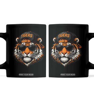 Tiger Mascot Coffee Mug Vintage Sports Name Baseball Cap Sunglasses TS10 Black Print Your Wear
