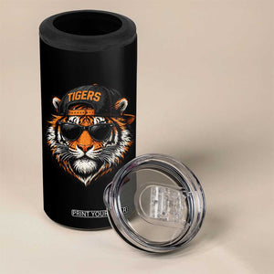 Tiger Mascot 4 in 1 Can Cooler Tumbler Vintage Sports Name Baseball Cap Sunglasses TS10 Print Your Wear