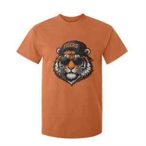 Tiger Mascot T Shirt For Kid Vintage Sports Name Baseball Cap Sunglasses TS10 Orange Print Your Wear