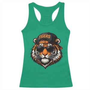 Tiger Mascot Racerback Tank Top Vintage Sports Name Baseball Cap Sunglasses TS10 Irish Green Print Your Wear