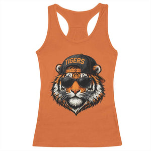 Tiger Mascot Racerback Tank Top Vintage Sports Name Baseball Cap Sunglasses TS10 Orange Print Your Wear