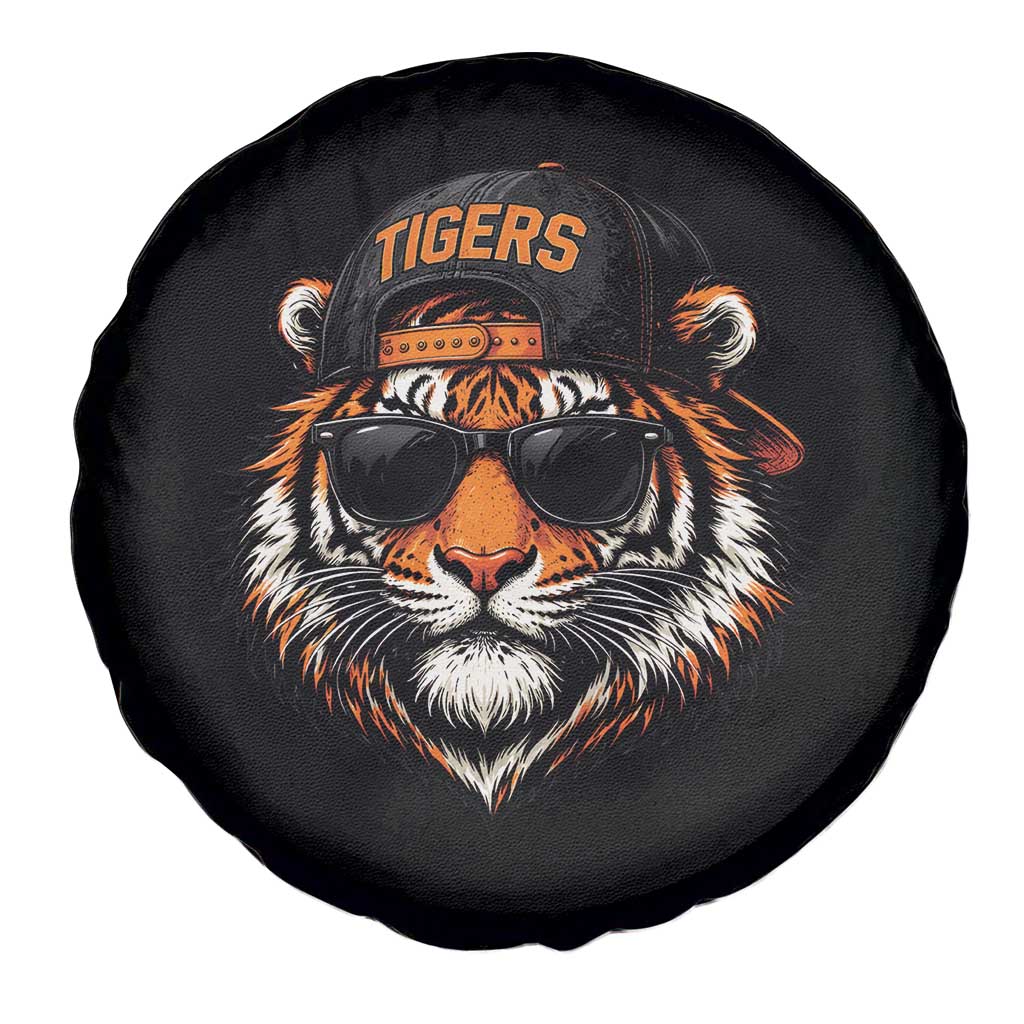 Tiger Mascot Spare Tire Cover Vintage Sports Name Baseball Cap Sunglasses TS10 Print Your Wear