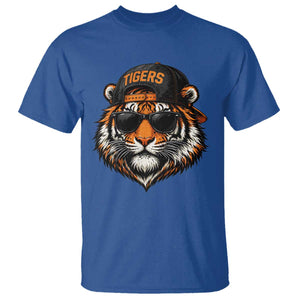 Tiger Mascot T Shirt Vintage Sports Name Baseball Cap Sunglasses TS10 Royal Blue Print Your Wear
