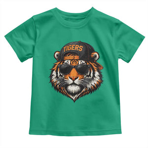 Tiger Mascot Toddler T Shirt Vintage Sports Name Baseball Cap Sunglasses TS10 Irish Green Print Your Wear