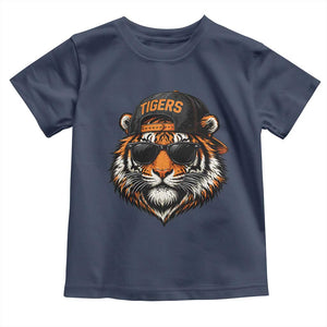 Tiger Mascot Toddler T Shirt Vintage Sports Name Baseball Cap Sunglasses TS10 Navy Print Your Wear