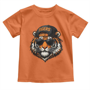 Tiger Mascot Toddler T Shirt Vintage Sports Name Baseball Cap Sunglasses TS10 Orange Print Your Wear