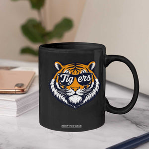 Tiger Face Coffee Mug Vintage Sports Name TS10 Print Your Wear