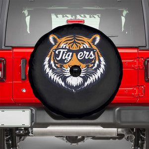 Tiger Face Spare Tire Cover Vintage Sports Name TS10 Black Print Your Wear