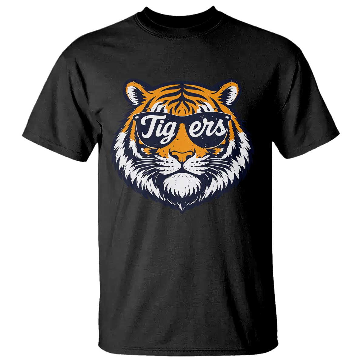 Tiger Face T Shirt Vintage Sports Name TS10 Black Print Your Wear