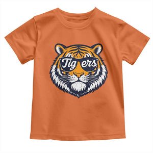 Tiger Face Toddler T Shirt Vintage Sports Name TS10 Orange Print Your Wear