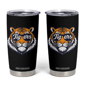 Tiger Face Tumbler Cup Vintage Sports Name TS10 Black Print Your Wear