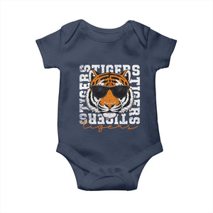 Vintage Tigers Baby Onesie Vintage Sports Inspirational Athletic Name TS10 Navy Print Your Wear