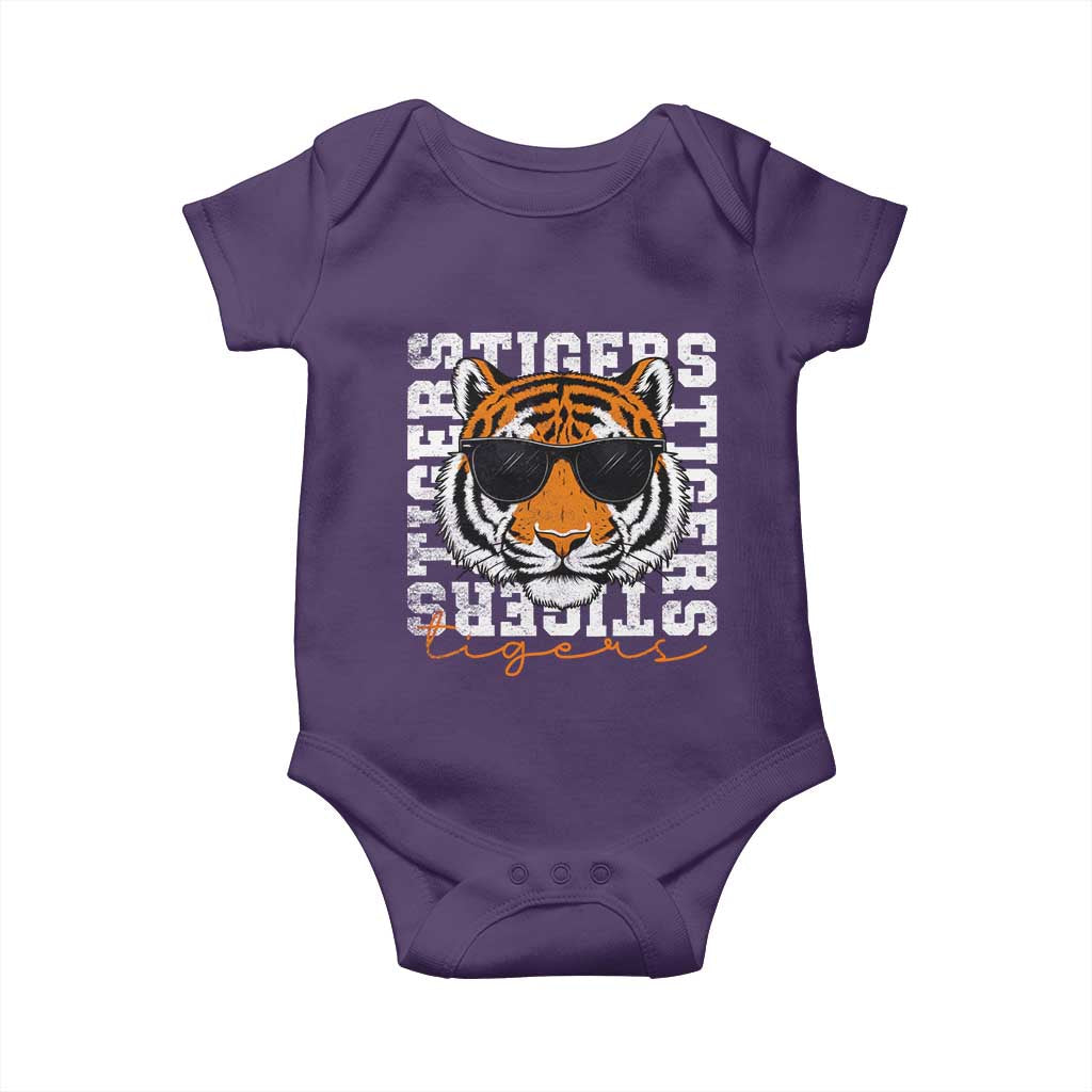 Vintage Tigers Baby Onesie Vintage Sports Inspirational Athletic Name TS10 Purple Print Your Wear