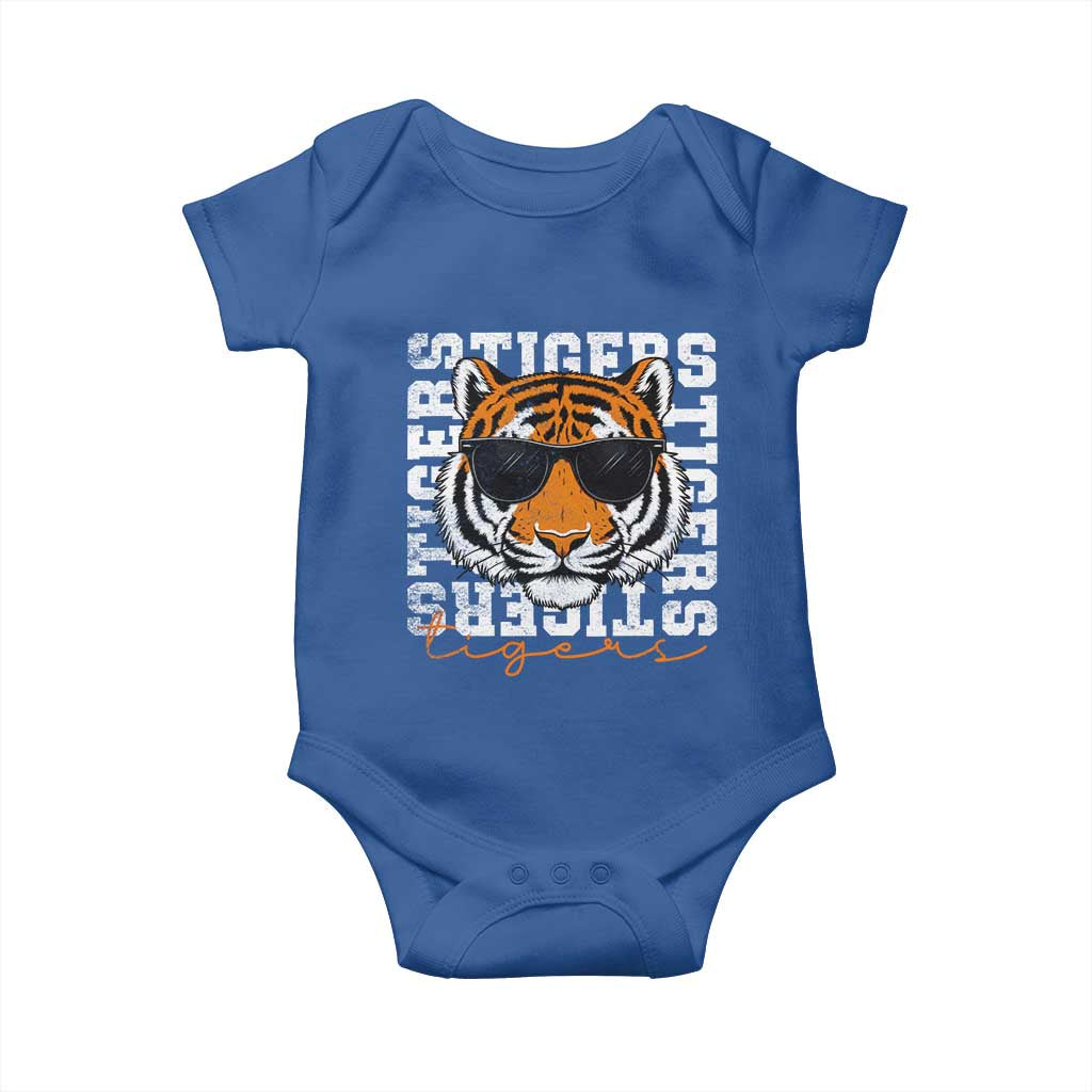 Vintage Tigers Baby Onesie Vintage Sports Inspirational Athletic Name TS10 Royal Blue Print Your Wear