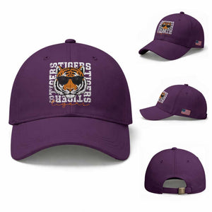Vintage Tigers Baseball Cap Vintage Sports Inspirational Athletic Name TS10 Baseball Cap Universal Fit Purple Print Your Wear