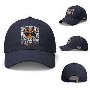 Vintage Tigers Baseball Cap Vintage Sports Inspirational Athletic Name TS10 Baseball Cap Universal Fit Navy Print Your Wear