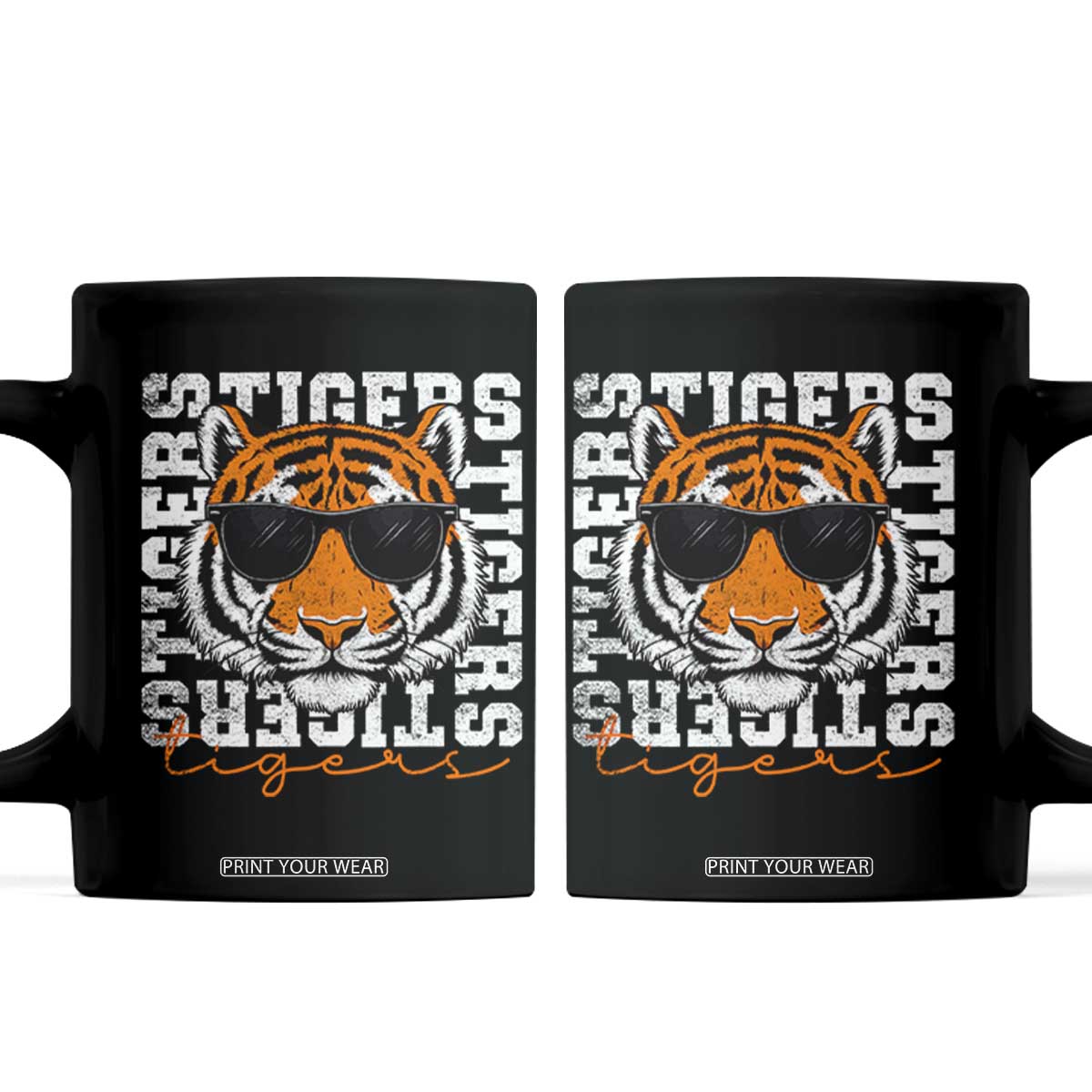 Vintage Tigers Coffee Mug Vintage Sports Inspirational Athletic Name TS10 Black Print Your Wear