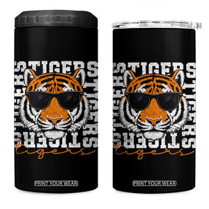 Vintage Tigers 4 in 1 Can Cooler Tumbler Vintage Sports Inspirational Athletic Name TS10 One Size: 16 oz Black Print Your Wear