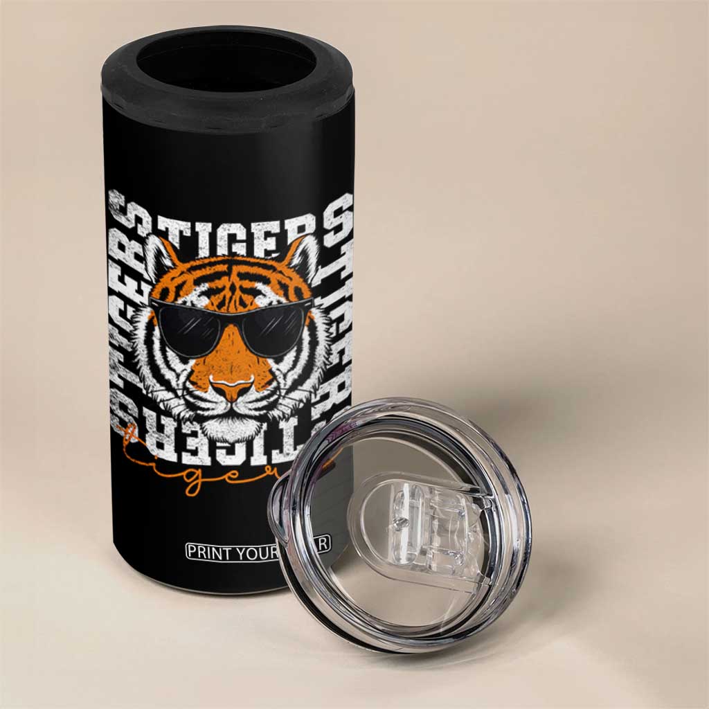 Vintage Tigers 4 in 1 Can Cooler Tumbler Vintage Sports Inspirational Athletic Name TS10 Print Your Wear