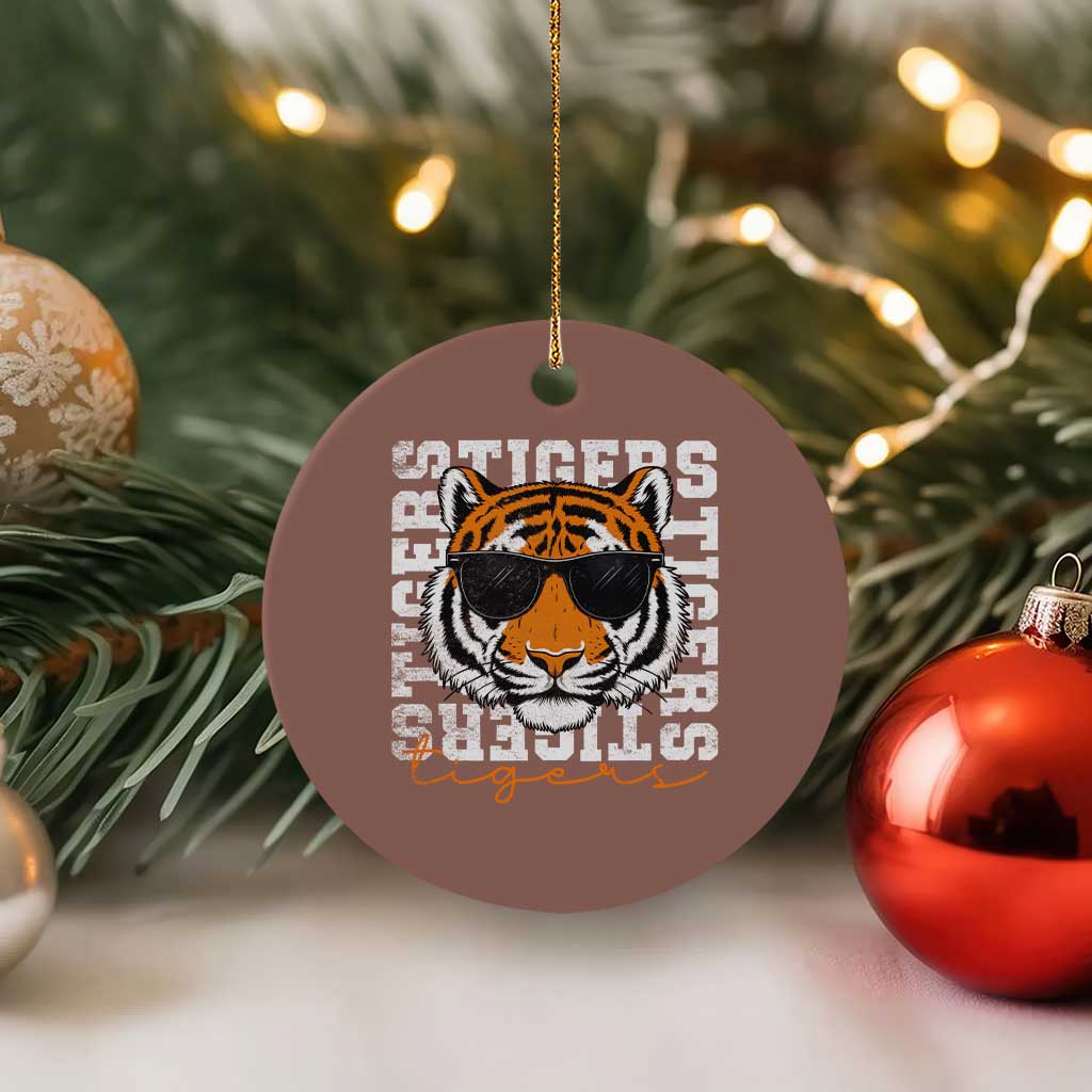 Vintage Tigers Ceramic Ornament Vintage Sports Inspirational Athletic Name TS10 1pc Mocha Print Your Wear