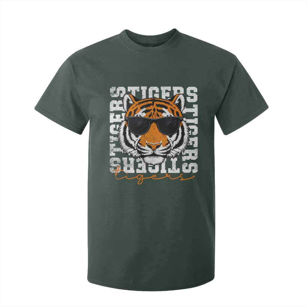 Vintage Tigers T Shirt For Kid Vintage Sports Inspirational Athletic Name TS10 Dark Forest Green Print Your Wear