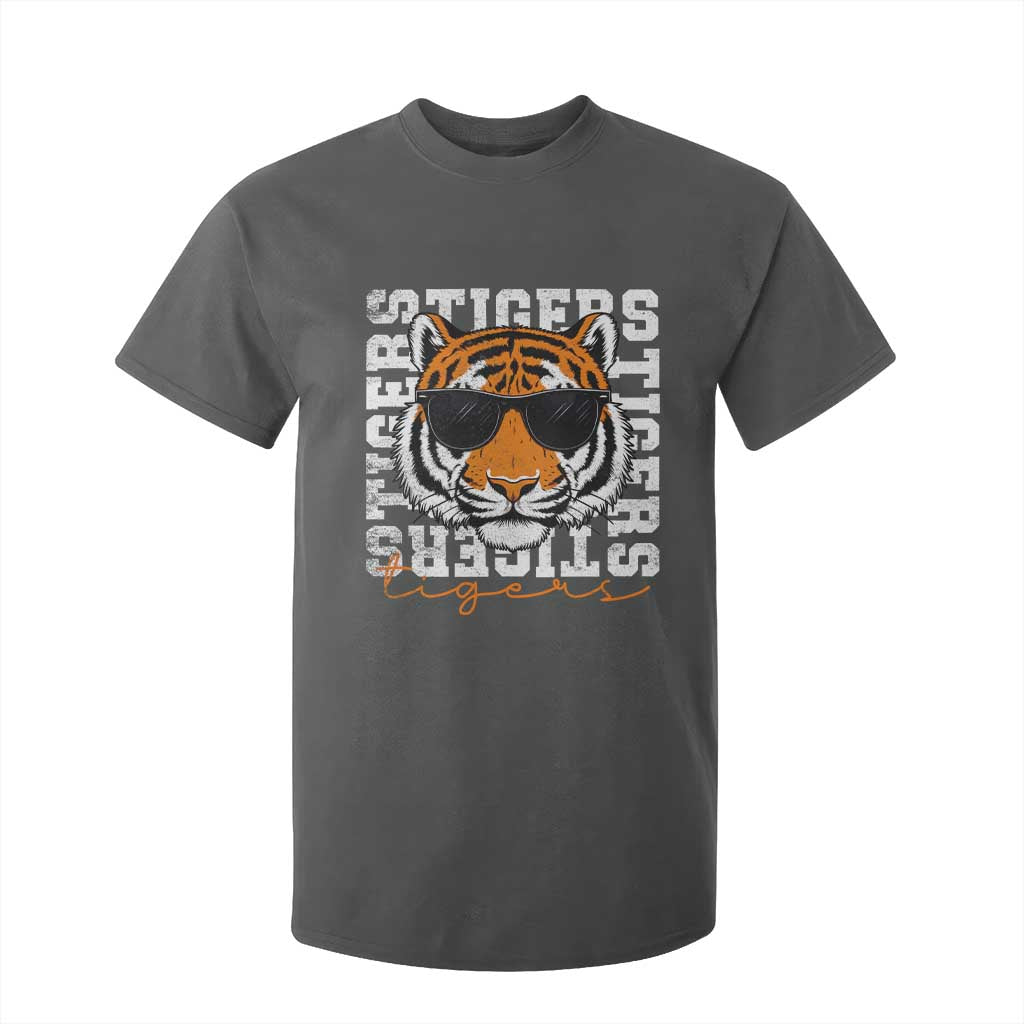 Vintage Tigers T Shirt For Kid Vintage Sports Inspirational Athletic Name TS10 Dark Heather Print Your Wear