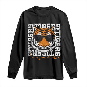 Vintage Tigers Long Sleeve Shirt Vintage Sports Inspirational Athletic Name TS10 Black Print Your Wear
