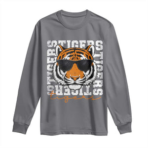 Vintage Tigers Long Sleeve Shirt Vintage Sports Inspirational Athletic Name TS10 Charcoal Print Your Wear