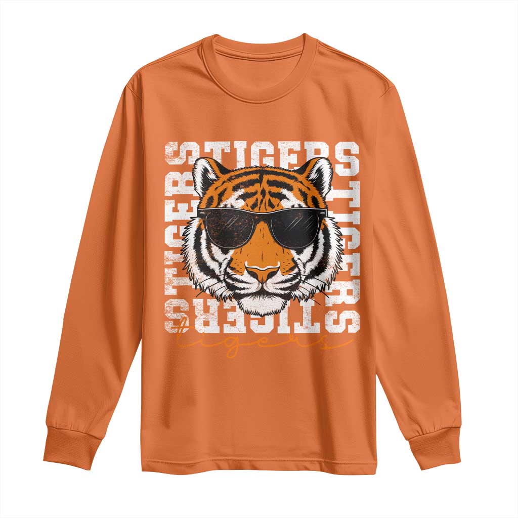 Vintage Tigers Long Sleeve Shirt Vintage Sports Inspirational Athletic Name TS10 Orange Print Your Wear