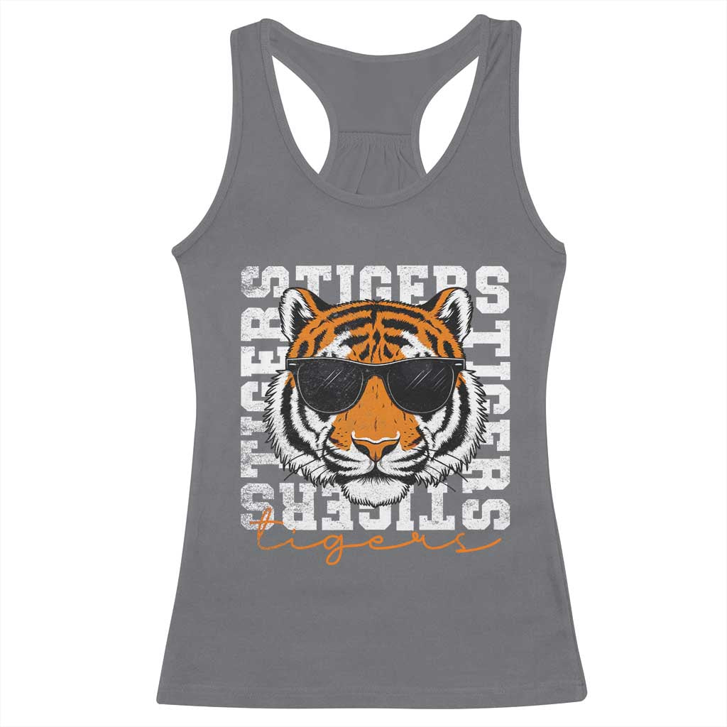 Vintage Tigers Racerback Tank Top Vintage Sports Inspirational Athletic Name TS10 Charcoal Print Your Wear