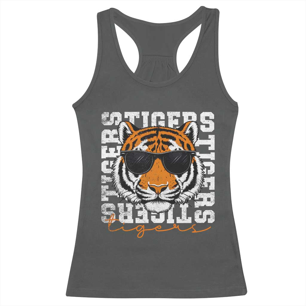 Vintage Tigers Racerback Tank Top Vintage Sports Inspirational Athletic Name TS10 Dark Heather Print Your Wear