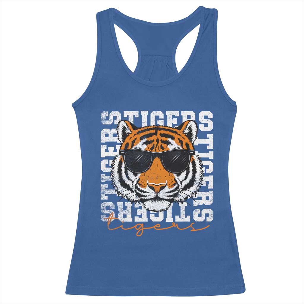 Vintage Tigers Racerback Tank Top Vintage Sports Inspirational Athletic Name TS10 Royal Blue Print Your Wear