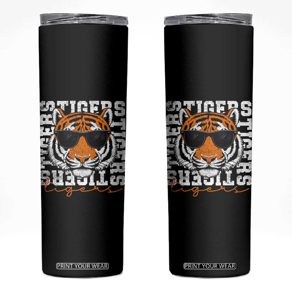Vintage Tigers Skinny Tumbler Vintage Sports Inspirational Athletic Name TS10 Black Print Your Wear