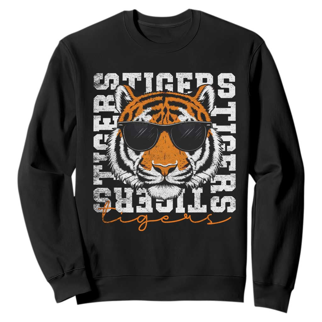 Vintage Tigers Sweatshirt Vintage Sports Inspirational Athletic Name TS10 Black Print Your Wear