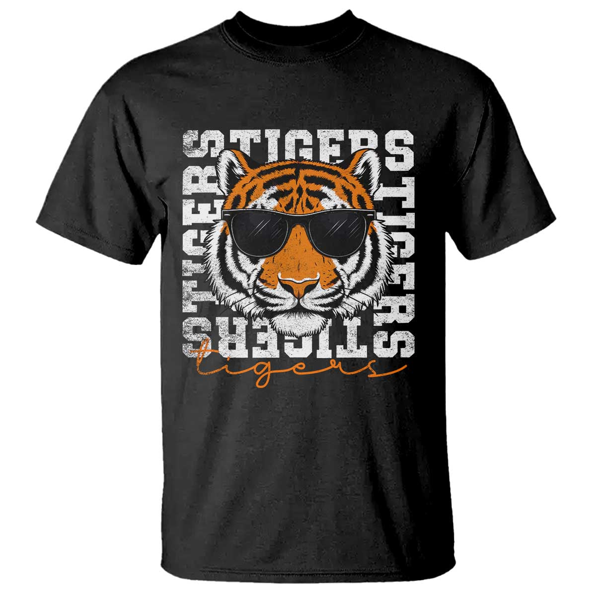 Vintage Tigers T Shirt Vintage Sports Inspirational Athletic Name TS10 Black Print Your Wear