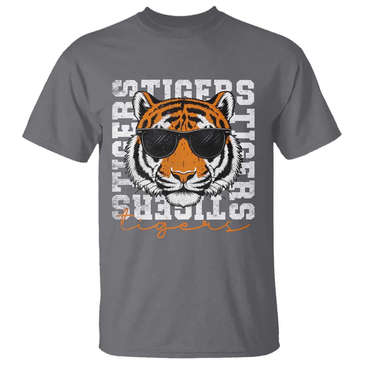 Vintage Tigers T Shirt Vintage Sports Inspirational Athletic Name TS10 Charcoal Print Your Wear