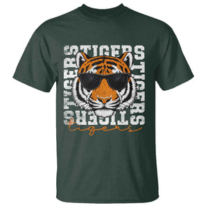 Vintage Tigers T Shirt Vintage Sports Inspirational Athletic Name TS10 Dark Forest Green Print Your Wear