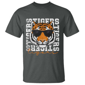 Vintage Tigers T Shirt Vintage Sports Inspirational Athletic Name TS10 Dark Heather Print Your Wear
