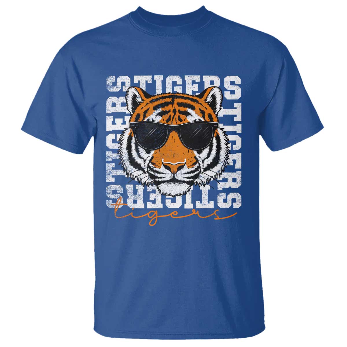 Vintage Tigers T Shirt Vintage Sports Inspirational Athletic Name TS10 Royal Blue Print Your Wear