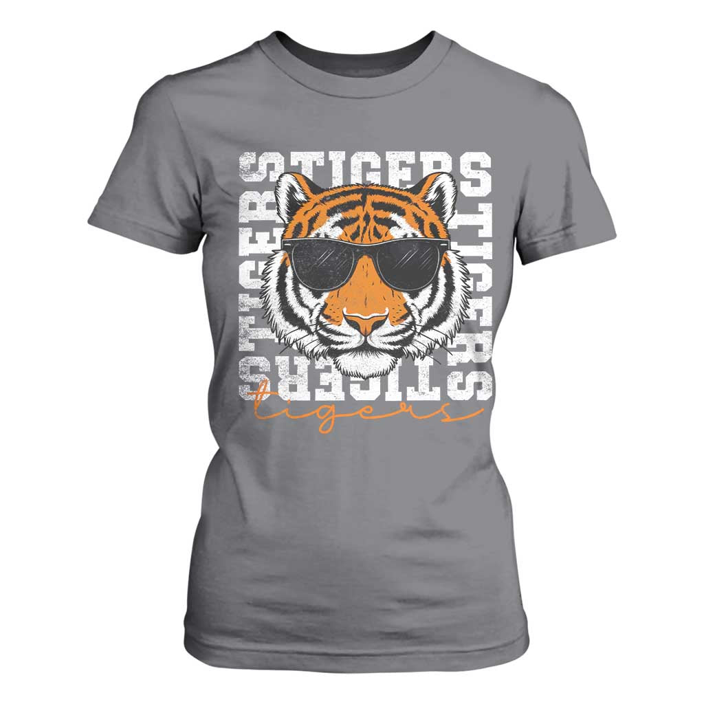 Vintage Tigers T Shirt For Women Vintage Sports Inspirational Athletic Name TS10 Charcoal Print Your Wear