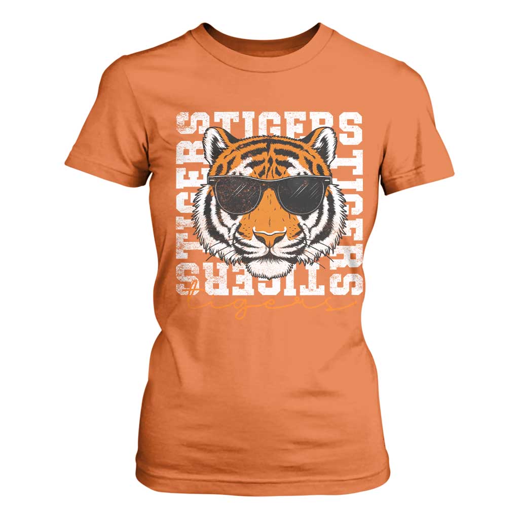 Vintage Tigers T Shirt For Women Vintage Sports Inspirational Athletic Name TS10 Orange Print Your Wear