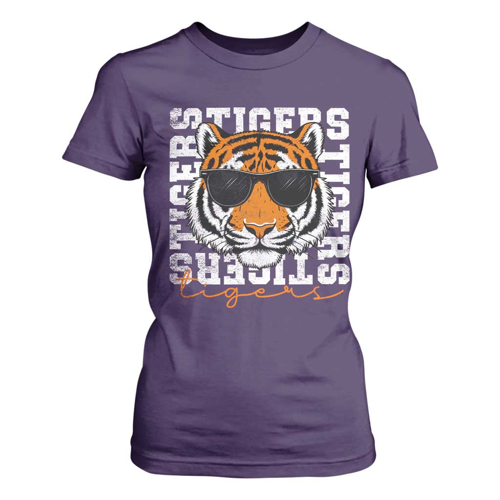 Vintage Tigers T Shirt For Women Vintage Sports Inspirational Athletic Name TS10 Purple Print Your Wear