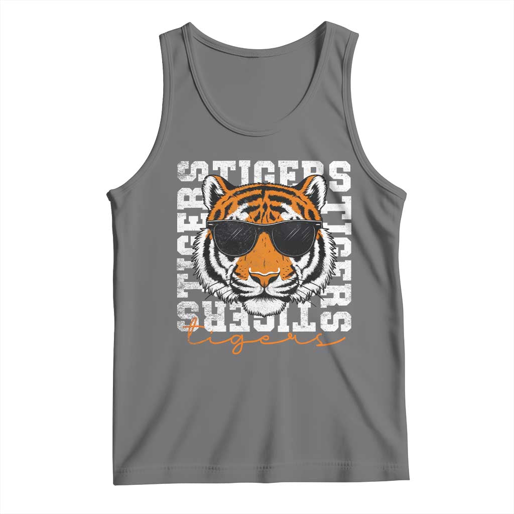 Vintage Tigers Tank Top Vintage Sports Inspirational Athletic Name TS10 Black Heather Print Your Wear