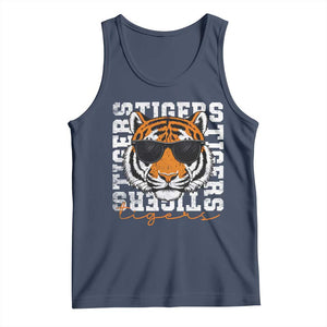 Vintage Tigers Tank Top Vintage Sports Inspirational Athletic Name TS10 Navy Print Your Wear