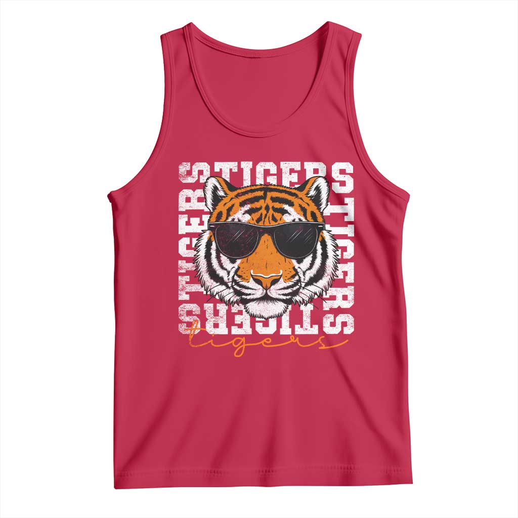Vintage Tigers Tank Top Vintage Sports Inspirational Athletic Name TS10 Red Print Your Wear