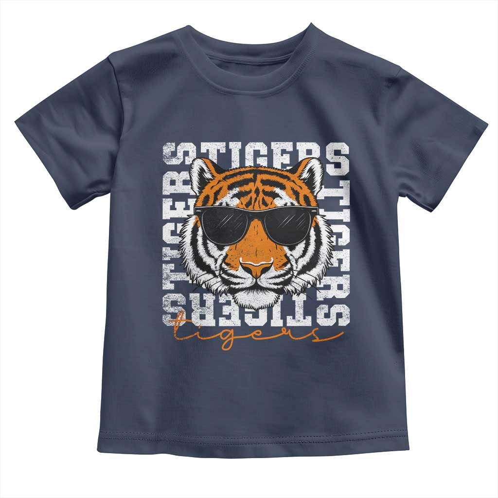 Vintage Tigers Toddler T Shirt Vintage Sports Inspirational Athletic Name TS10 Navy Print Your Wear